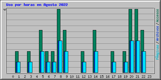 Uso por horas en Agosto 2022